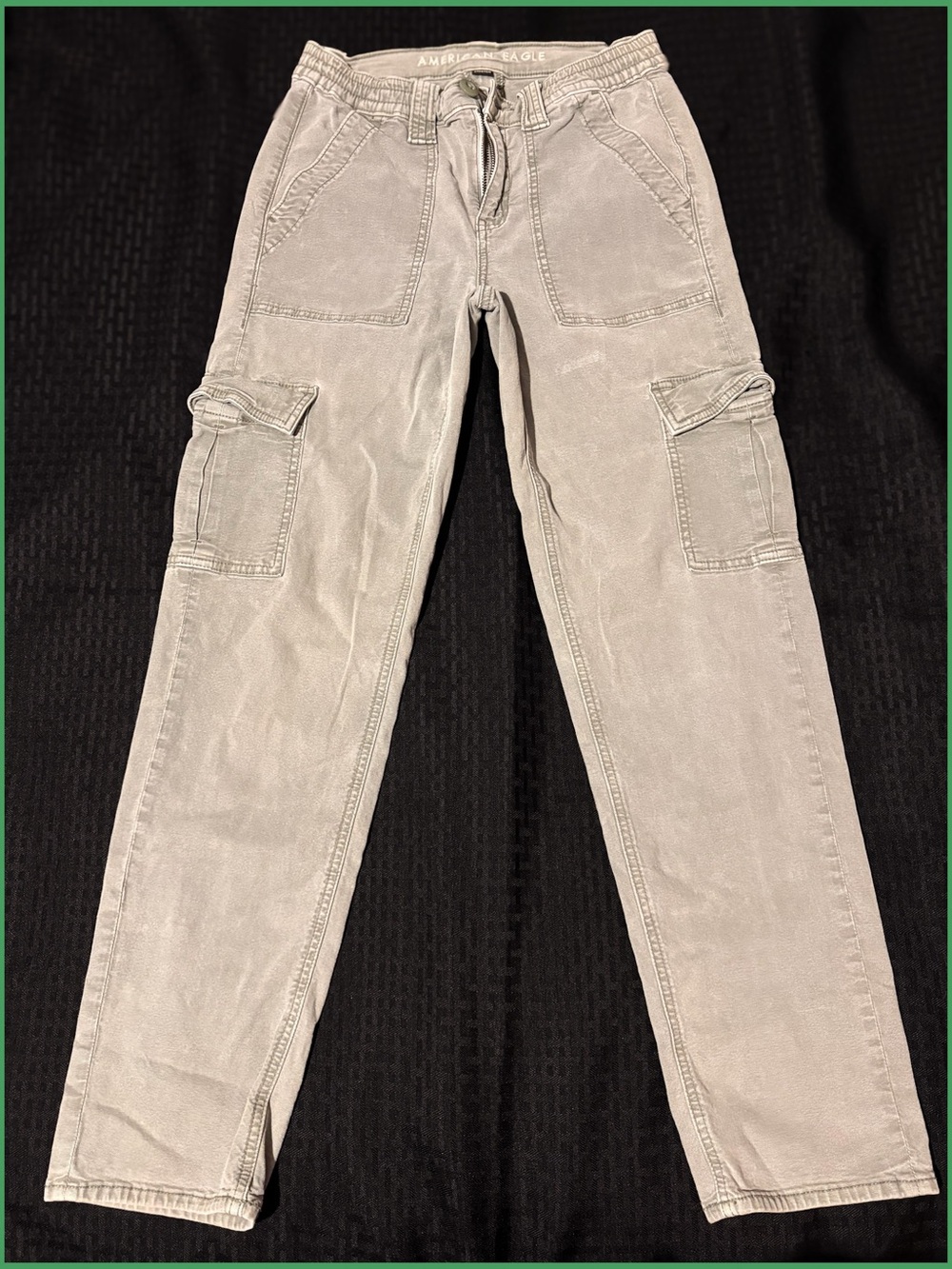 American Eagle Outfitters Washed Army Green Cargo Jeans